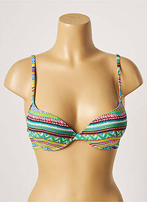 Sutien de costum de baie elasticitate top sutien push-up galben CHERRY BEACH femeie