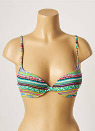 Sutien de costum de baie elasticitate top sutien push-up galben CHERRY BEACH femeie