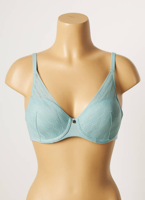 Sutien țesătură dantelă top sutien modelat albastru FEMILET femme