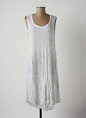 Rochie midi alb LAUREN VIDAL femeie