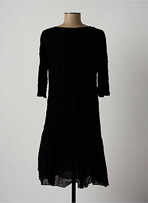 Rochie midi mâneci 3/4 mâneci 3/4 negru LAUREN VIDAL femeie