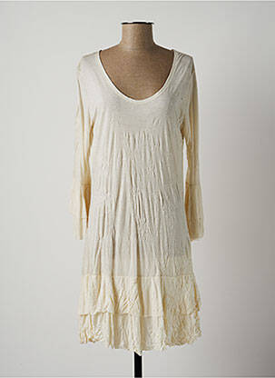 Rochie midi bej LAUREN VIDAL femeie