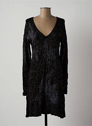 Rochie midi mâneci lungi mâneci lungi negru LAUREN VIDAL femeie