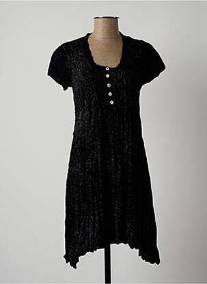 Rochie scurtă mâneci scurte mâneci scurte negru LAUREN VIDAL femeie