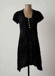 Rochie scurtă mâneci scurte mâneci scurte negru LAUREN VIDAL femeie