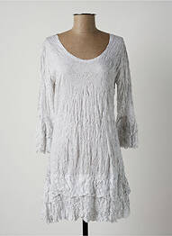Rochie scurtă mâneci 3/4 mâneci 3/4 alb LAUREN VIDAL femme