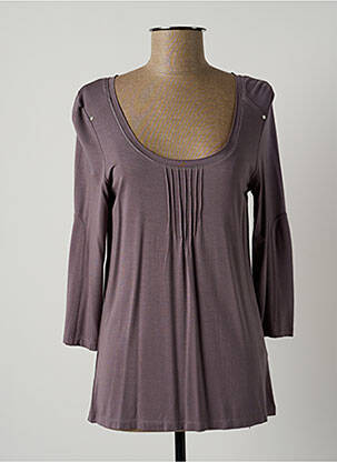 Tricou mâneci 3/4 mâneci 3/4 violet LAUREN VIDAL femeie