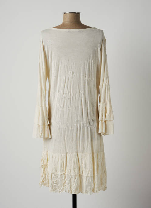 Rochie midi bej LAUREN VIDAL femeie