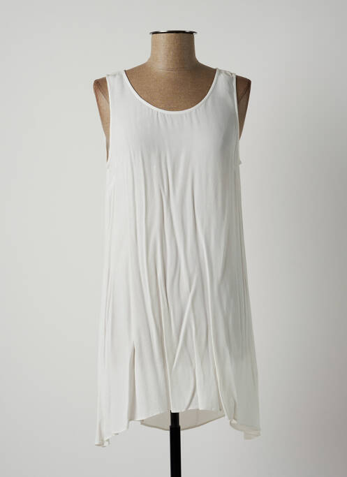 Rochie scurtă alb LAUREN VIDAL femeie