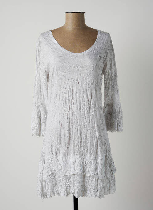 Rochie scurtă alb LAUREN VIDAL femeie