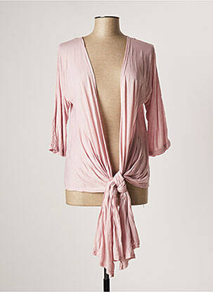 Vestă cu mâneci lungi roz LAUREN VIDAL femeie