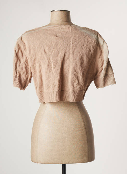 Vestă cu mâneci scurte bej LAUREN VIDAL femeie