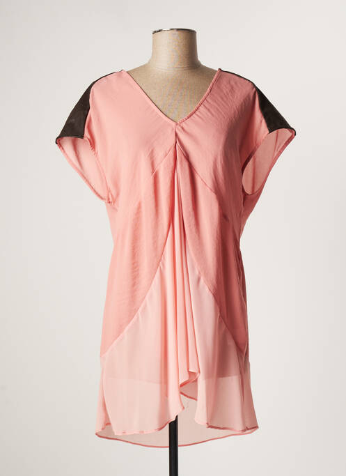 Tunică mâneci scurte roz LAUREN VIDAL femeie