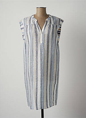 Rochie midi albastru LAUREN VIDAL femeie