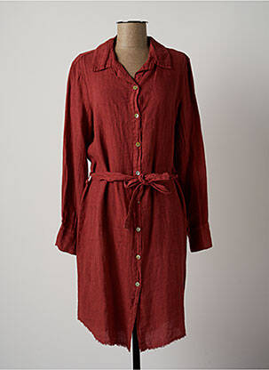 Rochie midi portocaliu LAUREN VIDAL femeie