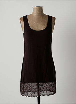 Rochie scurtă maro LAUREN VIDAL femeie