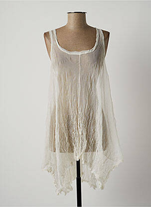 Tunică fără mâneci bej LAUREN VIDAL femeie