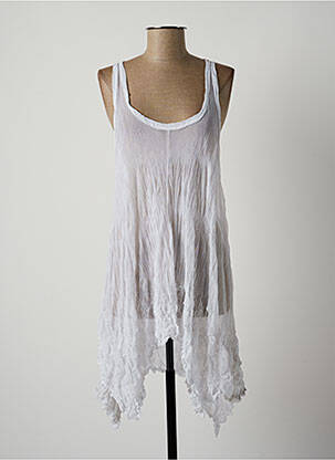 Tunică fără mâneci alb LAUREN VIDAL femeie