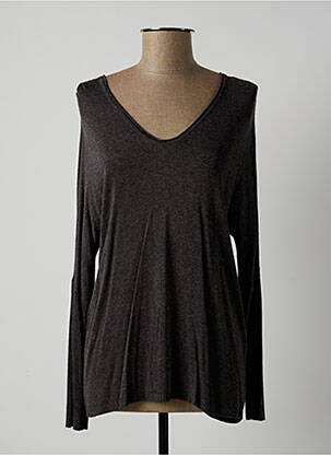 Pulover gri LAUREN VIDAL femeie