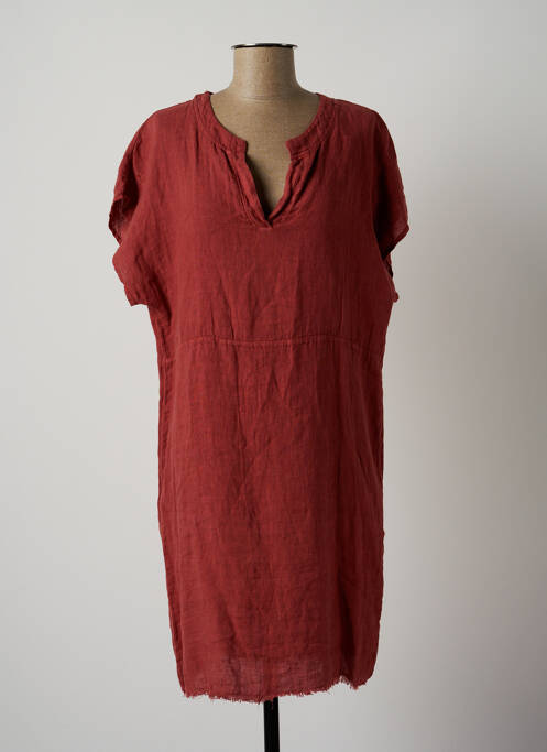 Rochie midi portocaliu LAUREN VIDAL femeie