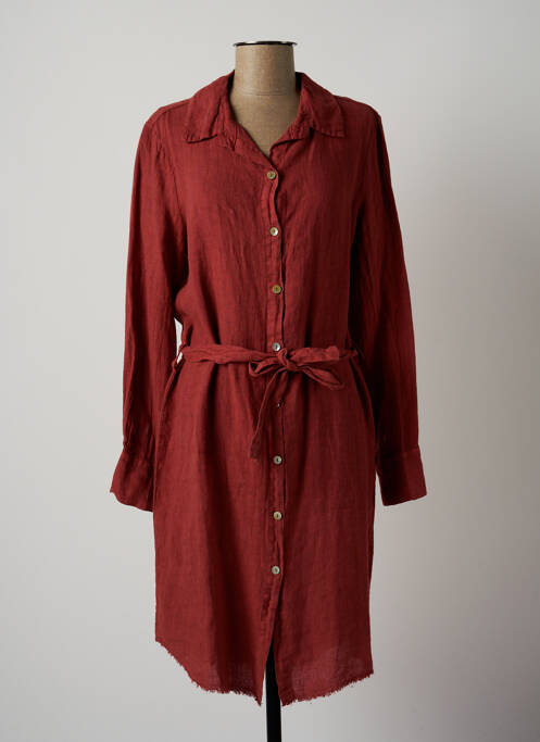 Rochie midi portocaliu LAUREN VIDAL femeie