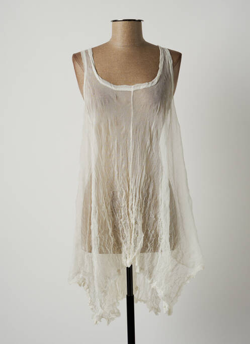 Tunică fără mâneci bej LAUREN VIDAL femeie