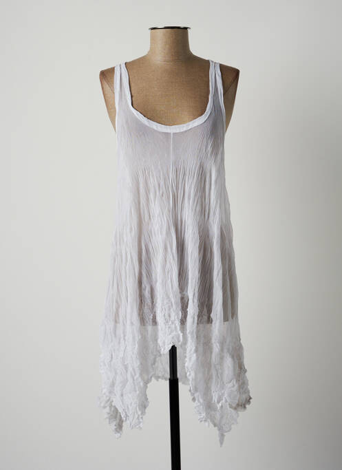 Tunică fără mâneci alb LAUREN VIDAL femeie