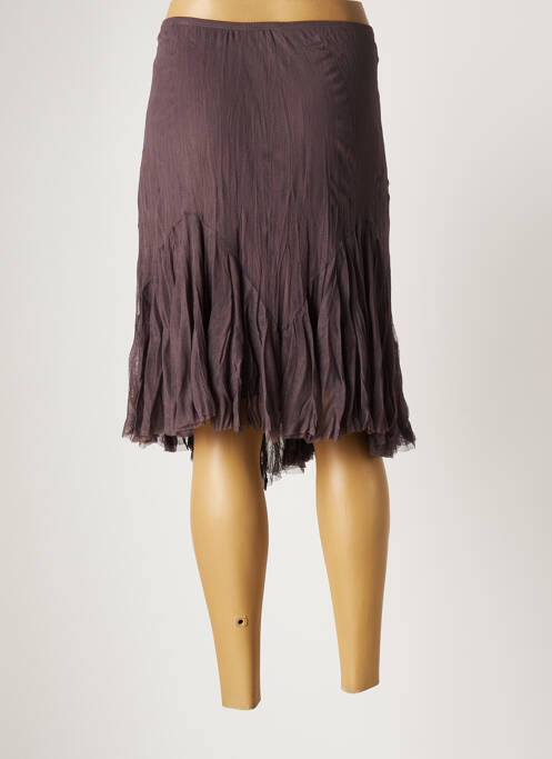 Fustă midi violet LAUREN VIDAL femeie