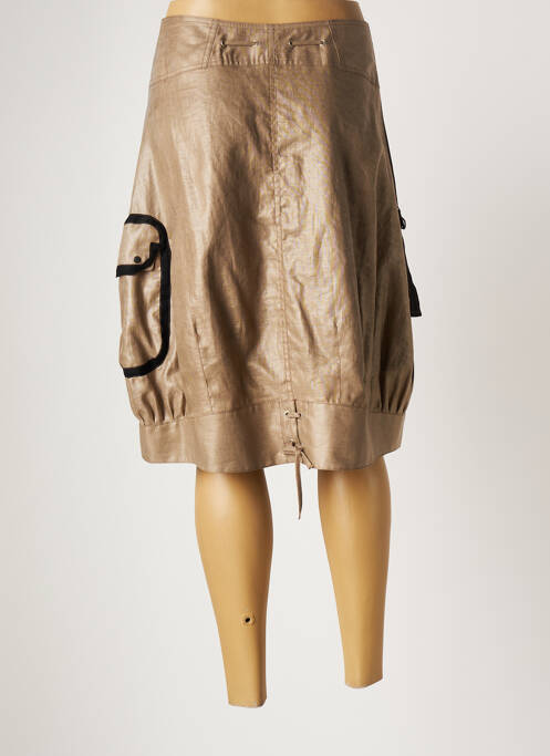 Fustă midi maro LAUREN VIDAL femeie