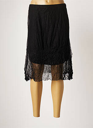 Fustă midi negru LAUREN VIDAL femeie