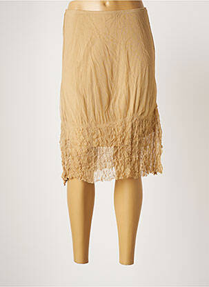 Fustă midi bej LAUREN VIDAL femeie