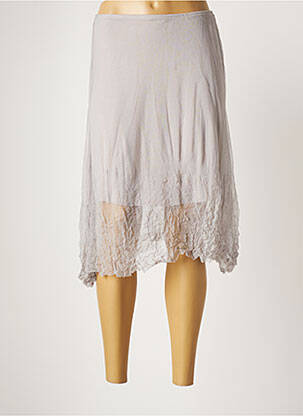 Fustă midi gri LAUREN VIDAL femeie