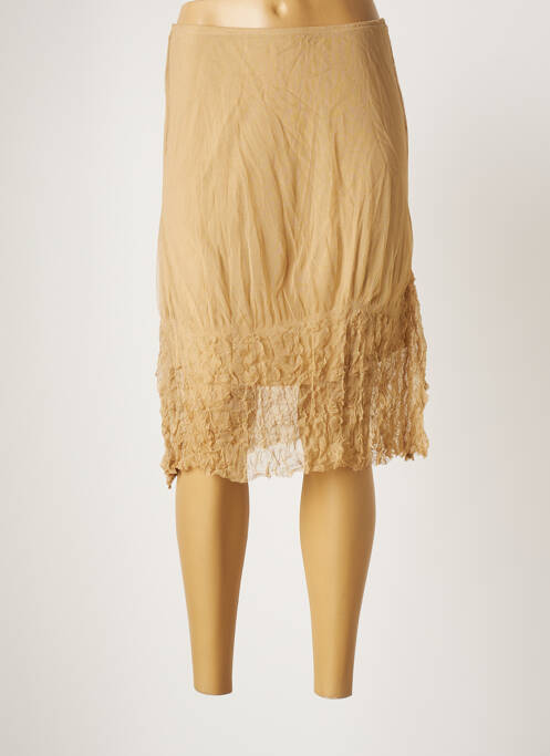 Fustă midi bej LAUREN VIDAL femeie