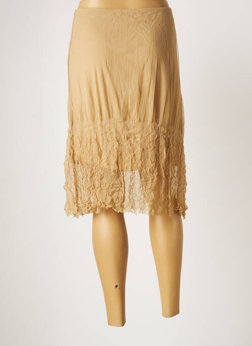 Fustă midi bej LAUREN VIDAL femeie