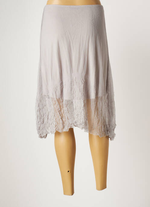 Fustă midi gri LAUREN VIDAL femeie