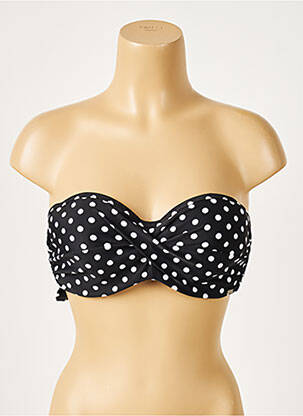 Sutien de costum de baie elasticitate top bentiță negru PANACHE femme