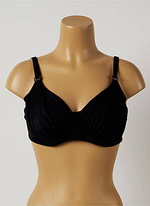 Sutien de costum de baie elasticitate sutien cupe întregi cu decolteu înalt negru PANACHE femeie