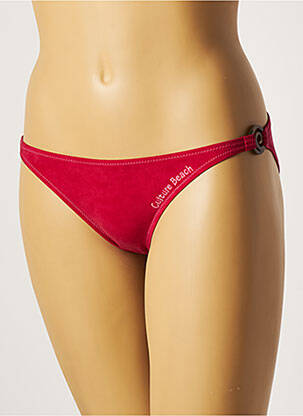 Chiloți de baie țesătură satinată chiloți roșu CULTURE BEACH femme