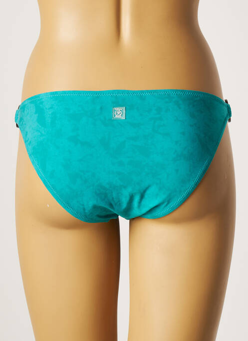 Chiloți de baie țesătură satinată chiloți albastru CULTURE BEACH femme