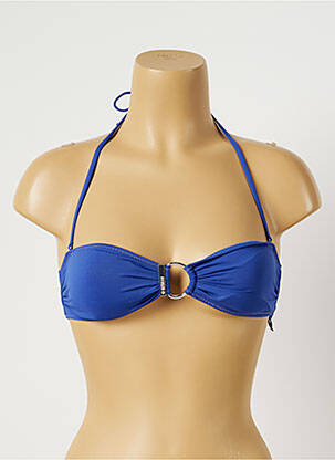 Sutien de costum de baie top bentiță top bentiță albastru MORGAN femeie