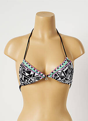 Sutien de costum de baie închidere cu legături de legat top triunghiuri negru BANANA MOON femeie