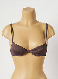 Sutien de costum de baie bretele elastice reglabile maro MORGAN femme