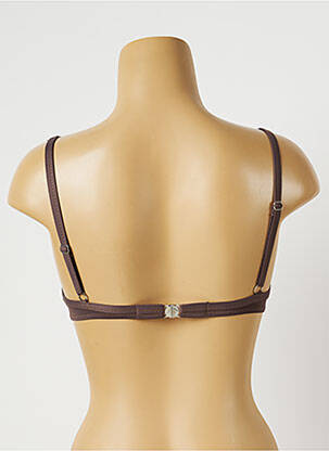 Sutien de costum de baie bretele elastice reglabile maro MORGAN femeie