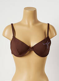 Sutien de costum de baie cu armatură maro MORGAN femme