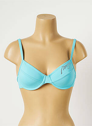 Sutien de costum de baie bretele elastice reglabile albastru MORGAN femeie