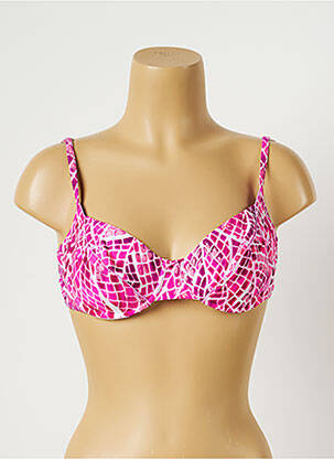 Sutien de costum de baie bretele elastice roz TRIUMPH femeie