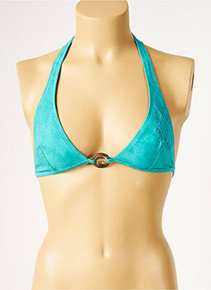 Sutien de costum de baie elasticitate top triunghiuri albastru CULTURE BEACH femeie