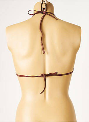 Sutien de costum de baie elasticitate top triunghiuri maro CULTURE BEACH femeie