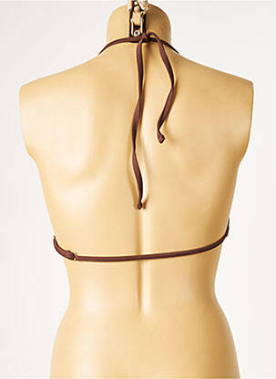 Sutien de costum de baie elasticitate top triunghiuri alb CULTURE BEACH femeie