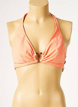 Sutien de costum de baie elasticitate top triunghiuri portocalie PRINTEMPS femeie